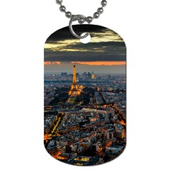 Paris From Above Dog Tag (one Side) by trendistuff