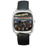 PARIS FROM ABOVE Square Metal Watches Front