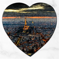 Paris From Above Jigsaw Puzzle (heart) by trendistuff