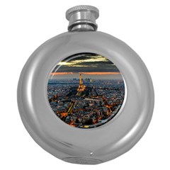 Paris From Above Round Hip Flask (5 Oz) by trendistuff