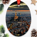 PARIS FROM ABOVE Oval Ornament (Two Sides) Front