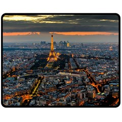 Paris From Above Fleece Blanket (medium)  by trendistuff