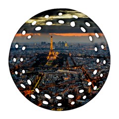 Paris From Above Round Filigree Ornament (2side)