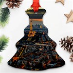 PARIS FROM ABOVE Christmas Tree Ornament (2 Sides) Back