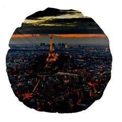 Paris From Above Large 18  Premium Round Cushions by trendistuff