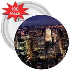 New York 1 3  Buttons (100 Pack) 