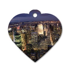 New York 1 Dog Tag Heart (one Side) by trendistuff