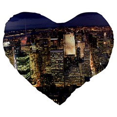 New York 1 Large 19  Premium Heart Shape Cushions