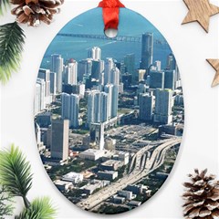 Miami Oval Ornament (two Sides) by trendistuff