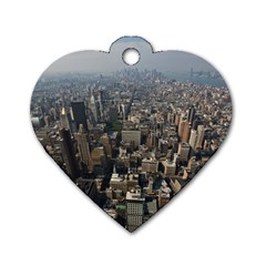 Manhattan 2 Dog Tag Heart (one Side) by trendistuff