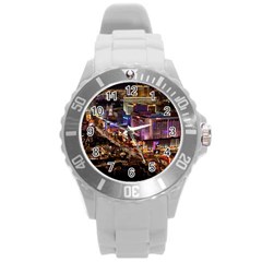 LAS VEGAS 2 Round Plastic Sport Watch (L)