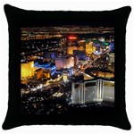 LAS VEGAS 1 Throw Pillow Cases (Black)