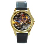 LAS VEGAS 1 Round Gold Metal Watches