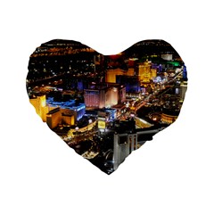 Las Vegas 1 Standard 16  Premium Heart Shape Cushions by trendistuff