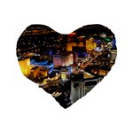 LAS VEGAS 1 Standard 16  Premium Flano Heart Shape Cushions Back