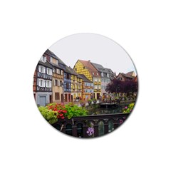 Colmar France Rubber Coaster (round)  by trendistuff