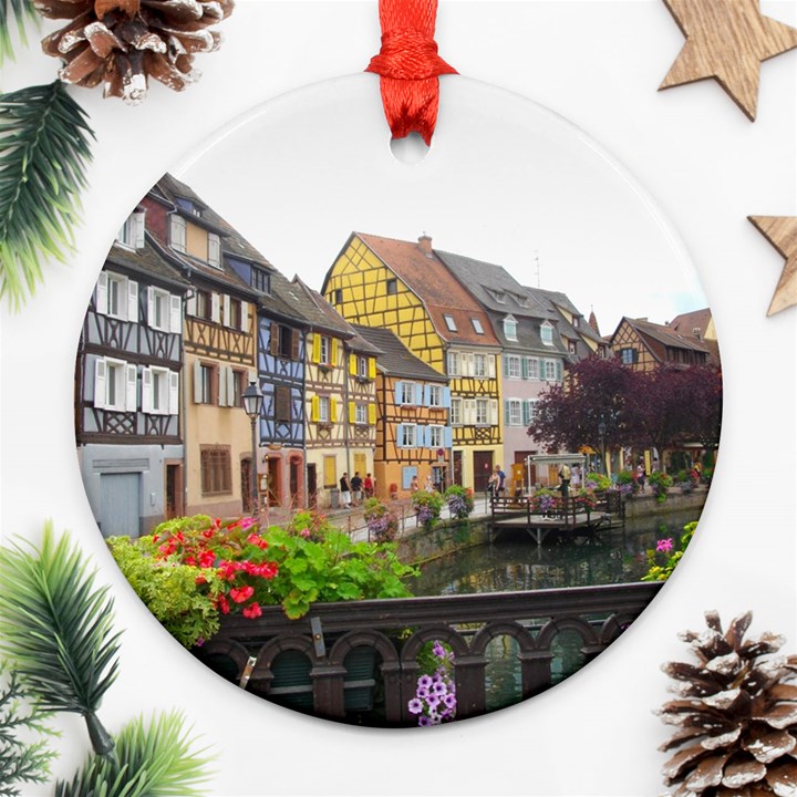 COLMAR FRANCE Round Ornament (Two Sides) 