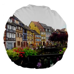 Colmar France Large 18  Premium Flano Round Cushions by trendistuff