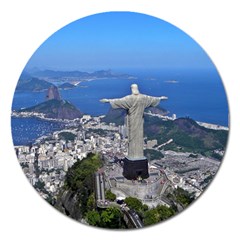 Christ On Corcovado Magnet 5  (round) by trendistuff