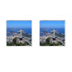 Christ On Corcovado Cufflinks (square) by trendistuff