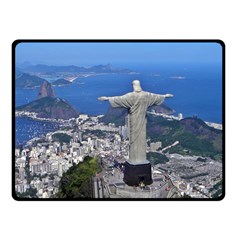 Christ On Corcovado Fleece Blanket (small) by trendistuff