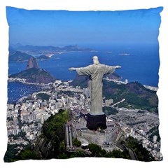 Christ On Corcovado Large Cushion Cases (one Side)  by trendistuff