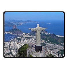 Christ On Corcovado Double Sided Fleece Blanket (small)  by trendistuff