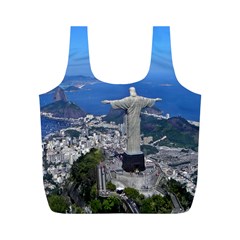 Christ On Corcovado Full Print Recycle Bags (m)  by trendistuff