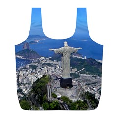 Christ On Corcovado Full Print Recycle Bags (l)  by trendistuff