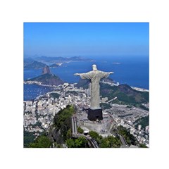 Christ On Corcovado Small Satin Scarf (square)  by trendistuff