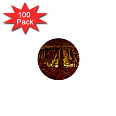 Volcano Cave 1  Mini Buttons (100 Pack)  by trendistuff