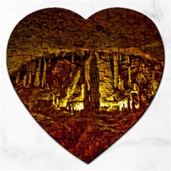 Volcano Cave Jigsaw Puzzle (heart) by trendistuff