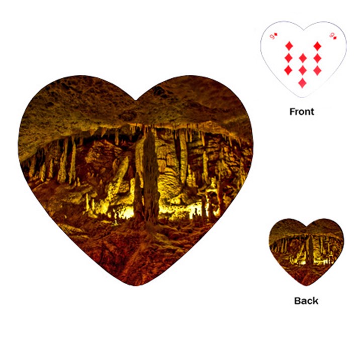 VOLCANO CAVE Playing Cards (Heart) 