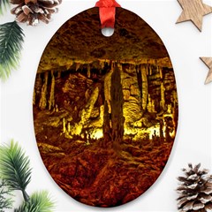 Volcano Cave Oval Ornament (two Sides) by trendistuff