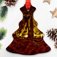 Volcano Cave Christmas Tree Ornament (2 Sides) by trendistuff