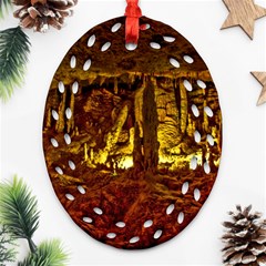 Volcano Cave Ornament (oval Filigree)  by trendistuff