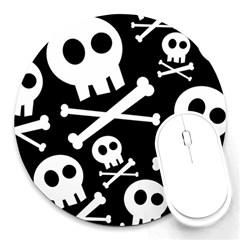 Cute Skulls Round Mousepads