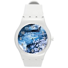 Svmnafellsjvkull Round Plastic Sport Watch (m) by trendistuff