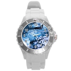 Svmnafellsjvkull Round Plastic Sport Watch (l) by trendistuff