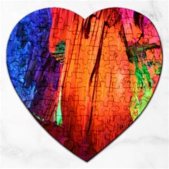 Reed Flute Caves 4 Jigsaw Puzzle (heart) by trendistuff