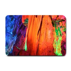 Reed Flute Caves 4 Small Doormat  by trendistuff