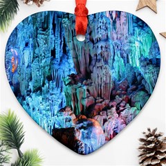 Reed Flute Caves 3 Ornament (heart)  by trendistuff