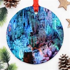 Reed Flute Caves 3 Round Ornament (two Sides)  by trendistuff