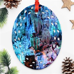 Reed Flute Caves 3 Ornament (oval Filigree)  by trendistuff