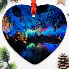 Reed Flute Caves 2 Ornament (heart)  by trendistuff