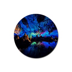 Reed Flute Caves 2 Rubber Coaster (round)  by trendistuff