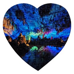 Reed Flute Caves 2 Jigsaw Puzzle (heart) by trendistuff