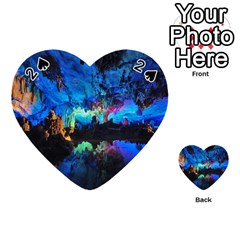 Reed Flute Caves 2 Playing Cards 54 (heart)  by trendistuff