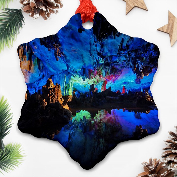 REED FLUTE CAVES 2 Ornament (Snowflake) 