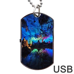 Reed Flute Caves 2 Dog Tag Usb Flash (one Side) by trendistuff